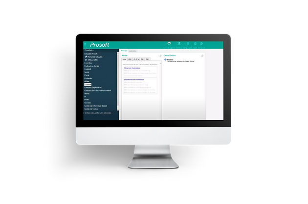 Sistema Prosoft em um computador